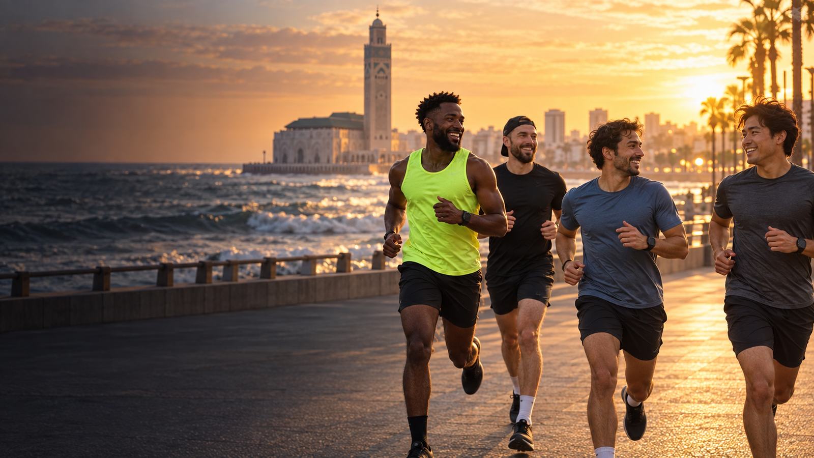 Friends running together